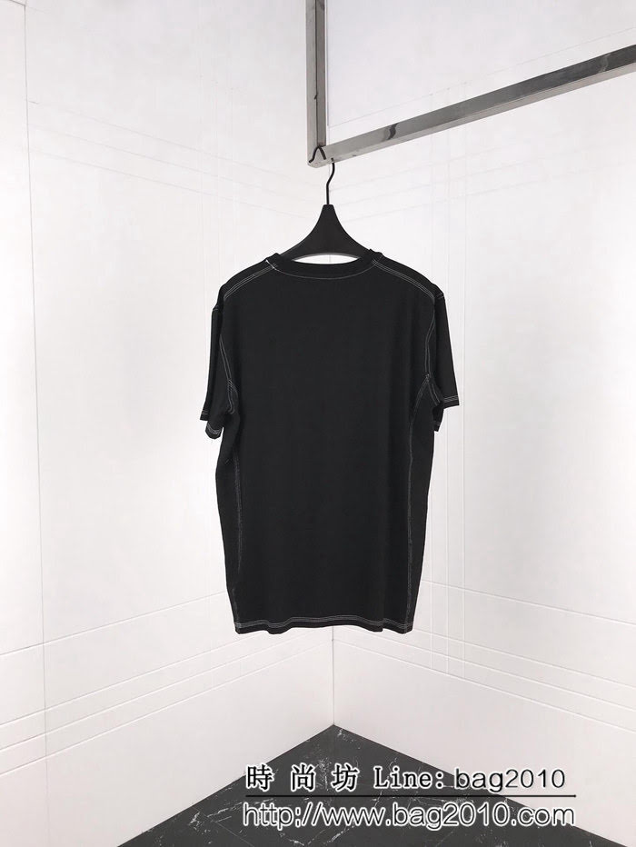 GVC紀梵希 19早春新款 暗紋爆裂做舊印花 短袖T-shirt 男女同款 ydi1763
